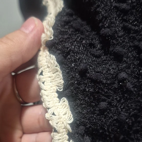 J.B.S. Black Dress with Cream Details - Picture 6 of 7